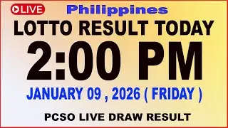 Pcso Lotto Result 2pm Draw January 09, 2026 | Pcso Live