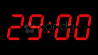 Digital Countdown Timer. Stock Footage