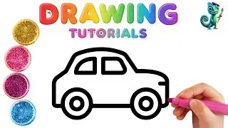 Colorful Car Drawing and Coloring | Fun Vehicle Art for Kids and Beginners | Kiko Draws and Colors