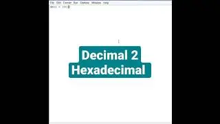 Convert Decimal To Hexadecimal in PYTHON   