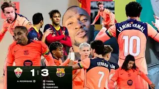 Debrief en poullard Elche vs Barça 1-3 top performance de la part  Des Culers Encore Lamine y. MVP ￼