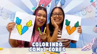 DESAFIO COLORINDO COM 3 CORES! *especial páscoa*