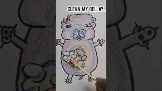 wash my bellay 🥰#drawing #viral #funny #sketch #shorts #art #pibble #creativity
