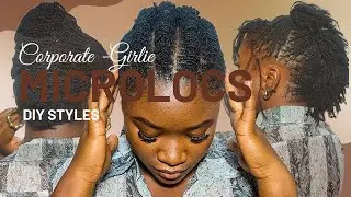 Corporate Girlie Microlocs Hairstyles| Short Length Friendly #microlocs #sisterlocks #styleinspo