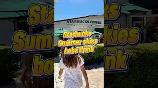 Klea and Frankie get the Summer Skies Drink @starbucks