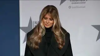 First Lady Melania Trump Speaks at Inaugural Ball Gown Presentation