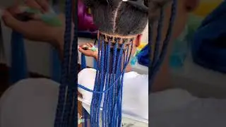 Blue braids, gorgeous style 😍😍😍 #shorts #beahairs