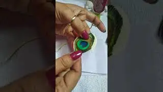 laddu Gopal ke liye Ghar par hi banayain morpankh kalgi#gopal ji dress#peacock feather patch