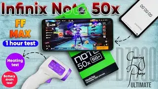 Infinix Note 50x 1 Hour Free Fire test || Battery🔋drain & Heating test || 90 FPS 🔥
