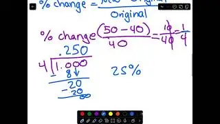 Finding Percent Change