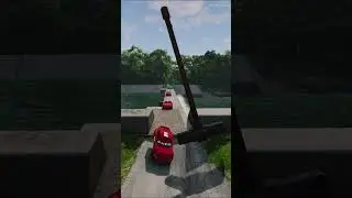 BeamNG Drive Lightning McQueen Car vs Sledge Hammer  #beamngshorts #shortvideo #shorts