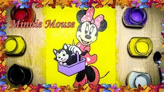Minnie Mouse colored sand - Minnie Mouse sand painting