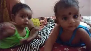 Abhigna anugna trying to crawl while months baby