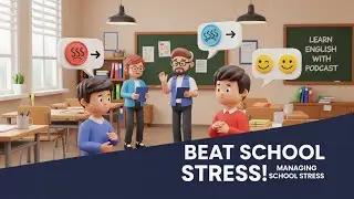 Learn English with  podcasts Let's Talk About  Managing School Stress(B1-B2)