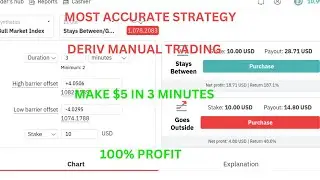 Deriv secret Exposed:Make $5 Every 3 Minute  using smart Trader.