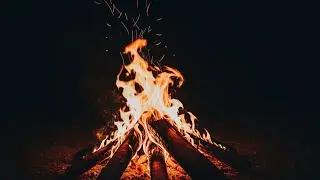 Campfire Crackling Sounds and Dark Fire Ambience for Relaxation and Sleep