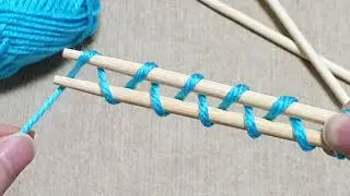 Amazing Woolen Flower Idea using Chopstick - Hand Embroidery Design Trick - Sewing Hack - No Crochet