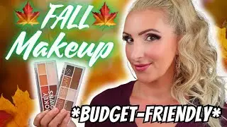 УРОКИ ОСЕННЕГО МАКИЯЖА с использованием ВСЕГО #dollartreemakeup 🍁 Бюджетный #осенниймакияж для 20...