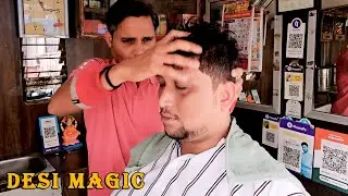Street Barber ASMR Head Massage on the Roadside