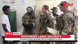 KDF and US Military base in Manda provide aid to hospitals in Lamu