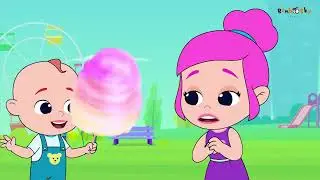 Cotton Candy Song 🍭Pink, Yellow, Green & Rainbow | Cotton Candy Fun | kids Song