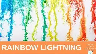 Rainbow Lightning Art for Kids - Taming Little Monsters