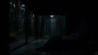 Can&rsquo;t Sleep? Heavy Rain Sounds | Dark Forest Cabin (12 Hours)