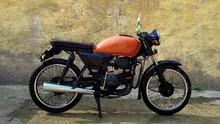 Modify splendor into cafe racer || kinetic boss transformation
