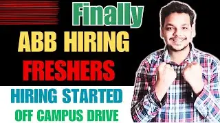 Finally ABB Hiring Announced | OFF Campus Drive 2025 , 2024 Batch Hiring | Fresher Jobs