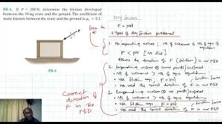 F8&ndash;1 Friction (Chapter 8: Hibbeler Statics) Benam Academy