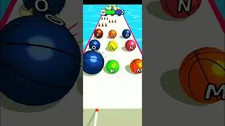 🔠AZ Run - 2048 ABC Runner (Level-52) Relaxing ASMR Puzzle Ball Runner Game #shorts