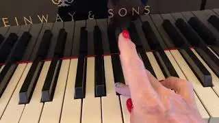 E flat minor harmonic scale, right hand alone