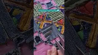 🌷разрезка синели #handmade #patchwork #sewing #синель #переделкаджинсов #jeans