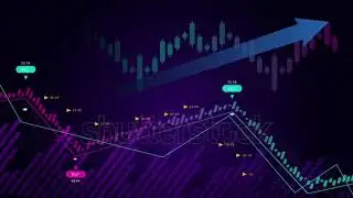 Motion graphic of financial, 2D animation, economics Background