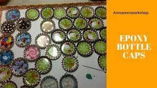 Making Bottle Cap Magnets with Epoxy