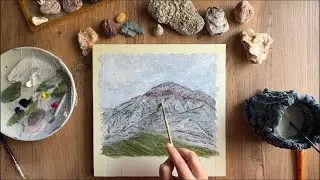 Martian Hills near Ankara &ndash; Peaceful Painting from Scratch with Relaxing Music | Calm Landscape Art