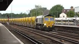 Freightliner Class 66 with High Output Ballast Cleaner HOBC at Tonbridge Railway Station - 25/06/17