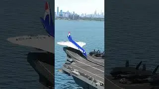 Supersonic Concorde goes aircraft carrier hunting GTA V #gaming #airplane #aviation #speedflying