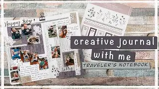 journal with me scrapbooking/memory keeping #5 | traveler's notebook process | creative journaling