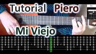 Mi viejo - Piero - Tutorial guitarra completo - Entre guitarras