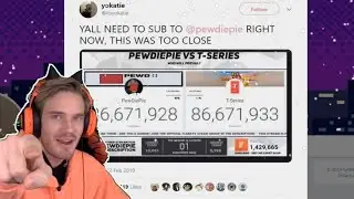 Pewdiepie Reacts to T-Series Surpassing Him(for seconds)HD  (2019)