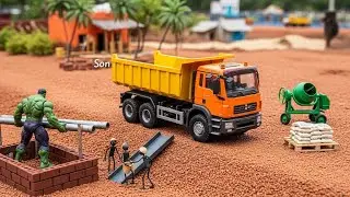 DIY Mini Truck Builds Strong Cement Bridge | Creative Engineering Construction Project