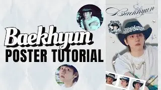 Baekhyun EXO 백현 - Poster Canva tutorial KPOP Fan Art| Aesthetic Instagram Edits| Canva for Beginners