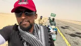 Today's journey was Difficult due to quick sand blowing | Pakistan to Makkah by Walk | Usman Arshad