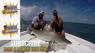 FIGHTING a HUGE SHARK! Almost PULLED me OVER the BOAT!!!!!