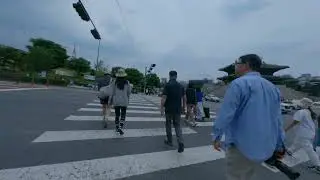magical moment in Korea soul walking on the street Asian cultures tourists walking around Castle