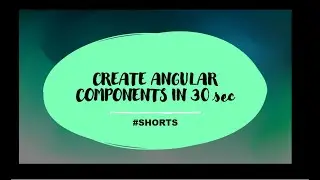 Angular Components in 30sec #shorts