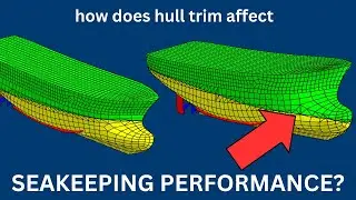 How much does hull trim affect seakeeping performance?