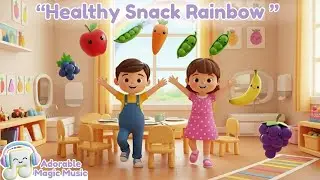 Healthy Snack Rainbow | Fruits & Veggies Song for Toddlers | Colors & Healthy Eating