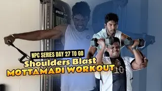 Full Shoulders Workout Tamil | Rooftop Gym Setup | Npc series 27 days to go #bodybuildingworkout